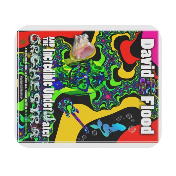 Psychedelic David Art Flood and The Incredible Underwater Orchestra Mouse Pad (Rectangle)