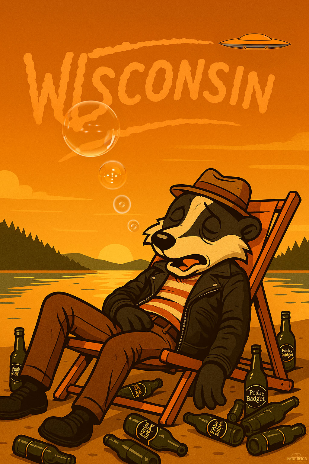Max Badger - Pesky Badger Ale Cartoon